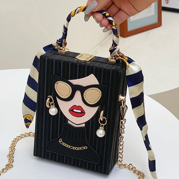 🆕 lady Face Handbag - Picture 8 of 12